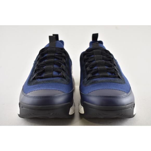 Chanel 20C Mens Blue Black White CC Logo Lace Up Low Top Trainer Sneaker 44 11 - Picture 7 of 13